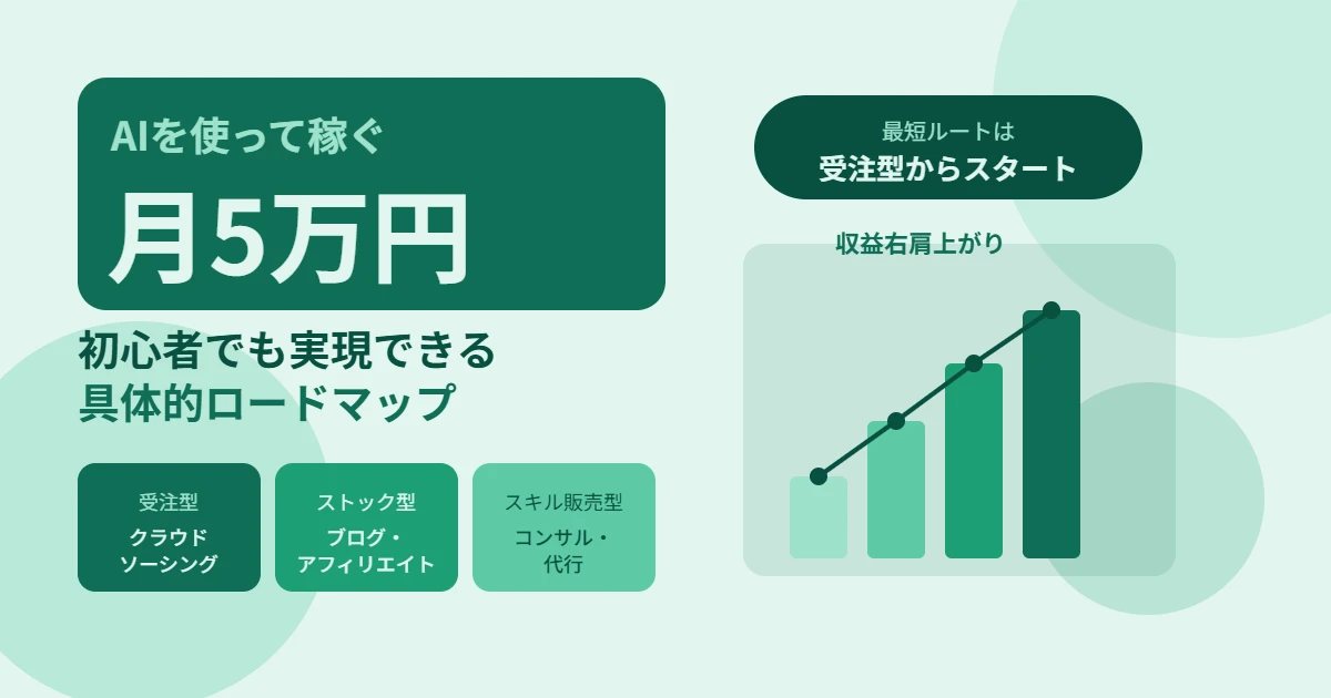 AIで月5万円稼ぐ方法・具体的ロードマップ